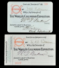 Pair of Passes to the World's Columbian Exposition Grounds.

Included are:  PASS, "Good Until December 31st, 1891." Very Choice About Uncirculated.  6...
