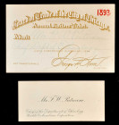 Annual Visitor's Ticket to the Chicago Board of Trade. 1893. Very Choice About Uncirculated.

65 mm x 103 mm. Printed form on cream card. Date lightly...