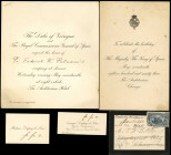 Invitation of the Duke of Veragua and the Royal Commissioner General of Spain for the World's Columbian Exposition to a Dinner in Celebration of the B...