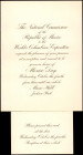 Invitation of the National Commission of the Republic of Mexico to the World's Columbian Exposition to a Reception in Honor of Mexico Day. October 4th...