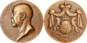 Pair of Joseph Florimond Duc De Loubat Medals.

Included are:  Personal Medal. Bronze. Mint State.  59.3 mm.  Obv:  His bust left, title around, signa...