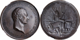 Undated (ca. 1777) Voltaire Medal. Musante GW-1, Baker-78B. Bronze. MS-62 BN (NGC).

40.5 mm. Handsome copper-brown surfaces exhibit intermingled deep...