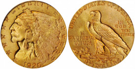 1926 Indian Quarter Eagle. MS-65 (PCGS). CAC.

A fully struck, lustrous and vivid rose-gold Gem from this quintessential type issue in the circulation...