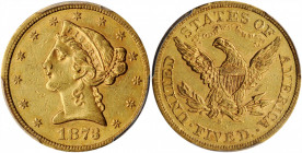 1873-S Liberty Head Half Eagle. AU-55 (PCGS).

A beautiful and original coin, both sides exhibit attractive patina in honey-orange. Striking detail is...