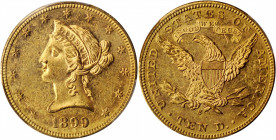1899-S Liberty Head Eagle. MS-62 PL (PCGS).

An impressive strike rarity for this otherwise readily obtainable 1890s ten-dollar gold issue, highly ref...
