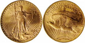 1922 Saint-Gaudens Double Eagle. MS-65 (PCGS).

A captivating Gem with superior eye appeal for the assigned grade. Vivid rose-orange luster blankets s...