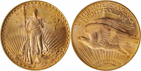 1922 Saint-Gaudens Double Eagle. MS-65 (PCGS).

A vivid and smartly impressed Gem to represent this underrated condition rarity among 1920s Philadelph...