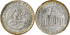 1946 Iowa Centennial. MS-68+ (NGC).

Hints of antique-golden toning have gathered about the peripheries on each side. The strike is full and the surfa...
