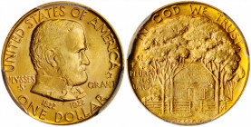 1922 Grant Memorial Gold Dollar. Star. MS-67 (PCGS).

A mingling of softly frosted luster and vivid orange-gold color greets the viewer from both side...