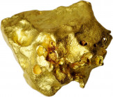 Native Gold Specimen. Approximately 30.4 mm x 33.1 mm x 15.1 mm. 89.6 grams.

A very attractive specimen that exhibits pronounced angles of the classi...