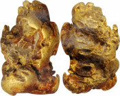 Native Gold Specimen. From the S.S. Central America. Genuine (PCGS).

12.3 grams. Rough and irregular in shape with bronze highlights to dominant deep...
