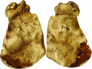 Native Gold Specimen. From the S.S. Central America. Genuine (PCGS).

2.2 grams. Irregularly shaped like the head of a hatchet, with a wavy texture an...