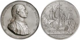 "1779" (1880-1901) Captain John Paul Jones / Bonhomme Richard vs. Serapis Naval Medal. Paris Mint Restrike from Original Dies. By Augustin Dupre. Adam...