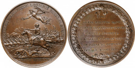 "1781" (1845-1860) Lieutenant Colonel William Washington, Battle of the Cowpens Medal. Paris Mint Restrike from Original Dies. By Pierre Simon DuVivie...