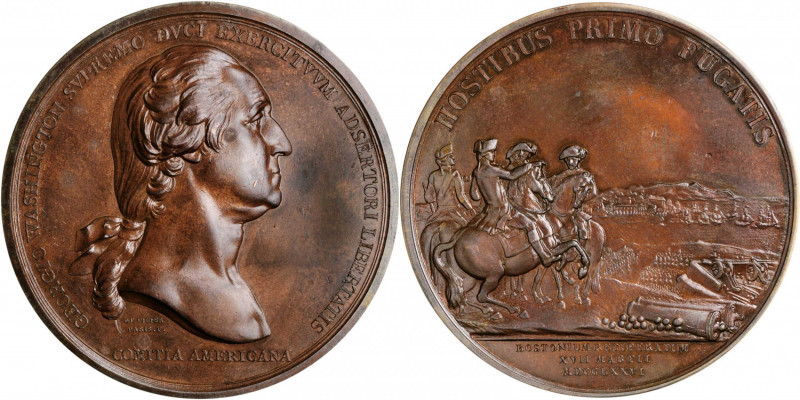 "1776" (1845-1860) Washington Before Boston Medal. Third Reverse. Musante GW-09-...