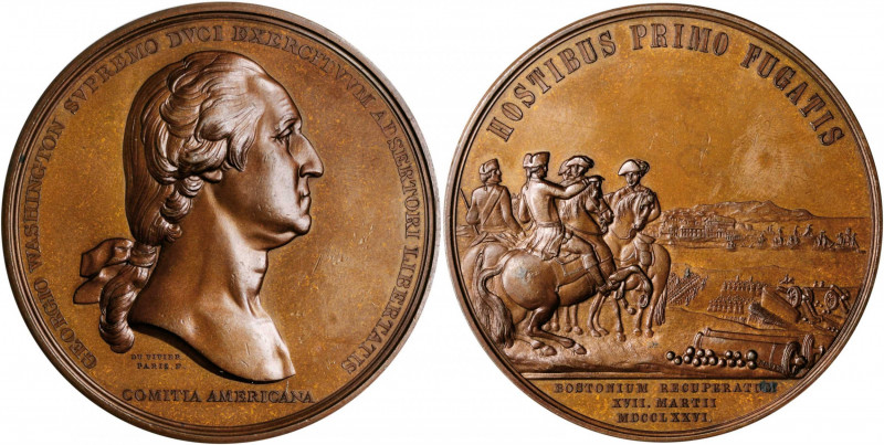 "1776" (ca. 1890-1910) Washington Before Boston Medal. Second U.S. Mint Issue. M...