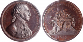 "1797" (ca. 1859) Sansom Medal. First Reissue. Musante GW-59, Baker-72A, Julian PR-1. Red Bronze. Proof-64 (NGC).

40.8 mm.

Estimate: $750.00