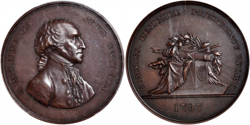 "1797" (ca. 1879) Sansom Medal, Large Format. Musante GW-60A, Baker-73A. Bronzed...