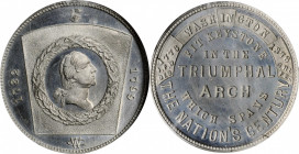 1876 Triumphal Arch Keystone Medal. Musante GW-875, Baker-408B. White Metal. MS-65 PL (NGC).

31 mm.

Estimate: $400.00
