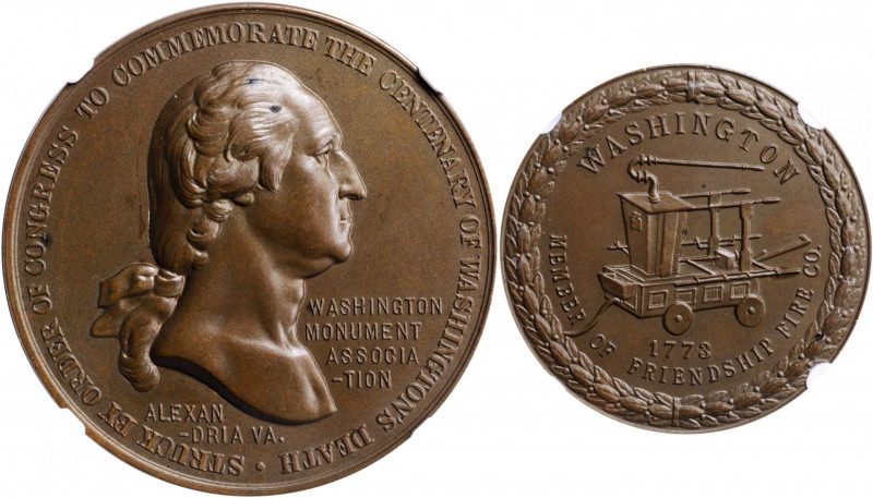 "1773" (1904) Washington Monument Association Medal. Bronze. Baker-1828. MS-67 (...