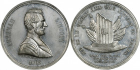 "1865" Broken Column Medal. By William H. Key. Cunningham 9-460W, King-247. White Metal. MS-62 (NGC).

51 mm.

Estimate: $150.00