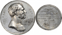1850 Zachary Taylor Memorial Medal. By Charles Cushing Wright. Julian PR-11. White Metal. About Uncirculated.

58 mm. Far scarcer than the more freque...
