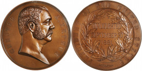 "1881" (post-1883) Chester A. Arthur Presidential Medal. By Charles E. Barber. Julian PR-22. Bronze. MS-66 BN (NGC).

76 mm.

Estimate: $400.00