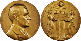 1923 Calvin Coolidge First Term Presidential Medal. By George T. Morgan. Bronze. About Uncirculated.

64.4 mm.  Obv:  Youthful bust right, name CALVIN...