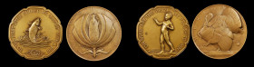 Lot of (2) 1934 Society of Medalists Medals. Bronze. Mint State.

Included are: First Little Shiner, by Herbert Adams, Alexander-SOM 9.1; and America ...