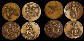 Lot of (4) 1962 and 1963 Society of Medalists Medals. Bronze. Mint State.

Included are:  1962:  Dancers - Bathers, by Oronzio Maldarelli, Alexander-S...