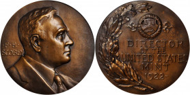 1922 Director of the Mint Frank Edgar Scobey Medal. Failor-Hayden 314. Bronze. Unc Details--Spot Removed (NGC).

75 mm.

Estimate: $200.00