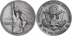 1976 National Bicentennial Medal. First Size. Swoger-52IAb. Silver. Mint State.

76 mm. 256.11 grams, .925 fine, 236.90 grams ASW. Housed in the origi...