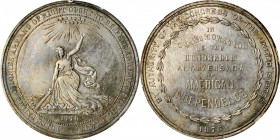 1876 U.S. Centennial Exposition. Official Medal. HK-20, Julian CM-10. Rarity-4. Silver. About Uncirculated, Rim Nicks.

38 mm.

Estimate: $150.00
