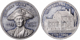 1903 Valley Forge, 125th Anniversary of Evacuation Medal. HK-132, Baker L-195. rarity-5. White Metal. About Uncirculated, Hairlines.

Estimate: $125.0...