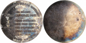 1896 Bryan Dollar. HK-781, Schornstein-7. Rarity-5. Silver. About Uncirculated, Residue.

52 mm.

Estimate: $200.00