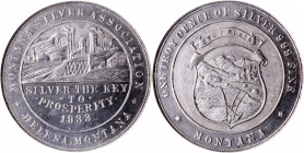 1933 Montana Dollar. HK-820. Rarity-5. Silver. MS-63 (NGC).

40 mm.

Estimate: $250.00