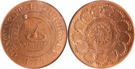 "1776" (1962) Continental "Dollar." Bashlow Restrike. HK-853a. Rarity-3. Bronze. MS-65 RB (NGC).

38 mm.

Ex Jeff Shevlin Collection.

Estimate: $100....