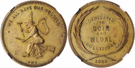New York--New York. 1860 George H. Lovett. Miller-NY 491B. Brass. Plain Edge. MS-63 (NGC).

28 mm.

From the Midtown Collection.

Estimate: $500.00