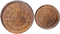 Wisconsin--Milwaukee. Undated (1861-1865) Charles E. Graff. Fuld-510O-4d. Rarity-9. Copper-Nickel. Plain Edge. MS-65 (PCGS).

19 mm.

From the Midtown...