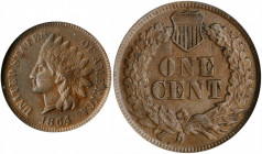 1864 Indian Cent. Bronze. L on Ribbon. AU-53 (ANACS). OH.

PCGS# 2079. NGC ID: 227M.

Estimate: $200.00