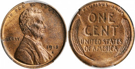 1915-S Lincoln Cent. MS-63 RB (PCGS). CAC.

PCGS# 2484. NGC ID: 22BM.

Estimate: $650.00