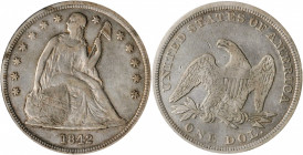 1842 Liberty Seated Silver Dollar. OC-2. Rarity-1. VF-35 (PCGS).

PCGS# 6928. NGC ID: 24YC.

Estimate: $400.00