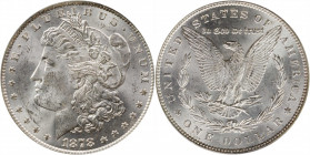 1878 Morgan Silver Dollar. 7 Tailfeathers. Reverse of 1879. MS-62 (PCGS).

PCGS# 7076. NGC ID: 253L.

Estimate: $200.00