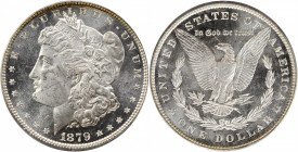 1879 Morgan Silver Dollar. MS-63 DMPL (PCGS). CAC. OGH--First Generation.

PCGS# 97085. NGC ID: 253S.

Estimate: $300.00