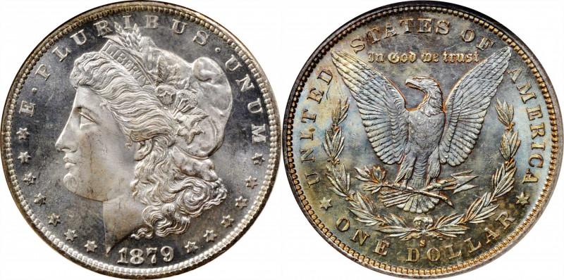 1879-S Morgan Silver Dollar. MS-67 (NGC).

PCGS# 7092. NGC ID: 253X.

Estimate: ...
