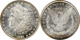 1881 Morgan Silver Dollar. MS-64+ PL (PCGS).

PCGS# 7125. NGC ID: 2546.

Estimate: $400.00