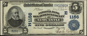 New Castle, Pennsylvania. $5 1902 Date Back. Fr. 590. The NB of Lawrence County. Charter #1156. Very Fine.

Mostly bright paper and a bold President's...