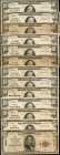 Lot of (13) Pennsylvania Nationals. $5 & $10 1929 Ty 1 & Ty. 2. Fine to Very Fine.

Included in this lot are CH #696 Farmers NB & TC of Reading; CH #8...