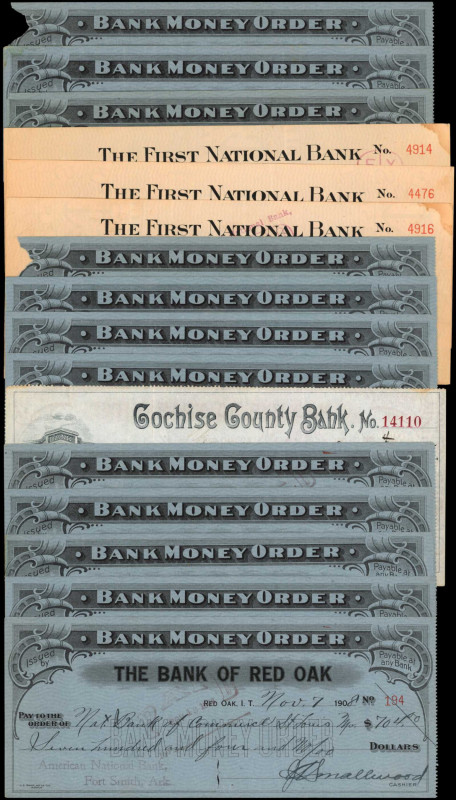 Lot of (14) Mixed Bank Checks. 1888-1908. Fine to Extremely Fine.

Included in t...