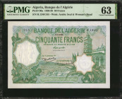 ALGERIA. Banque de l'Algérie. 50 Francs, 1920-38. P-80a. PMG Choice Uncirculated 63.

A note seldom seen this nice. A scarce 1936 date to boot. Among ...